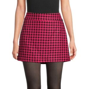 Walter Baker Sz 2 Daria Skirt in Tavern Tweed Pink Back Zip Skirt NWT